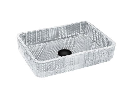 Mexen Akra sklenené umývadlo na dosku 46 x 33 cm, transparentné - 24024600