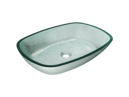 Mexen Araks sklenené umývadlo na dosku 54 x 39 cm, strieborná - 24155411