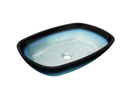 Mexen Araks sklenené umývadlo na dosku 54 x 39 cm, modré - 24155447