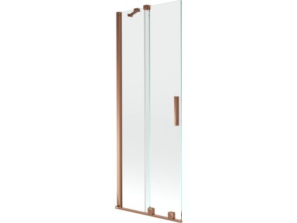 Mexen Velar 2-krídlová posuvná vaňová zástena 75 x 150 cm, transparentná, ružové zlato - 896-075-000-01-60