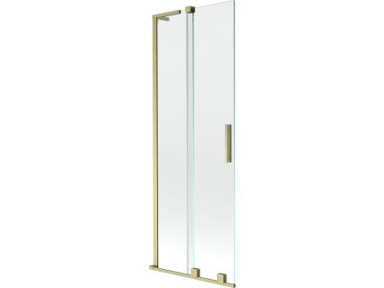 Mexen Velar L 2-krídlová posuvná vaňová zástena 75 x 150 cm, transparentná, brúsené zlato - 896-075-003-01-55