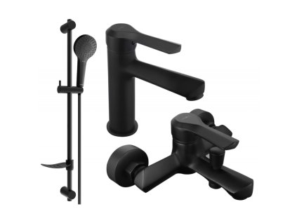 Kúpeľňová súprava Mexen Sabre DF05, čierna - 72103DF05-70