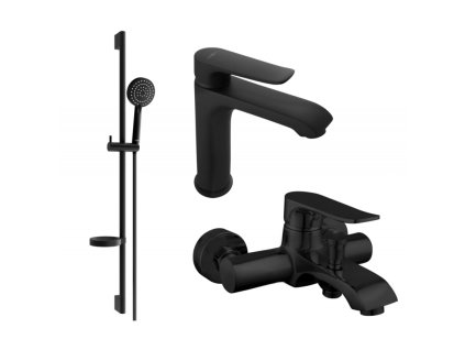 Kúpeľňová súprava Mexen Pecos DS75, čierna - 72703DS75-70