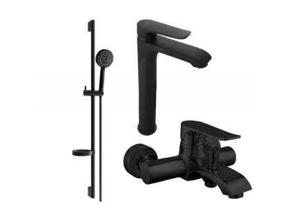 Kúpeľňová súprava Mexen Pecos DS75, čierna - 72713DS75-70