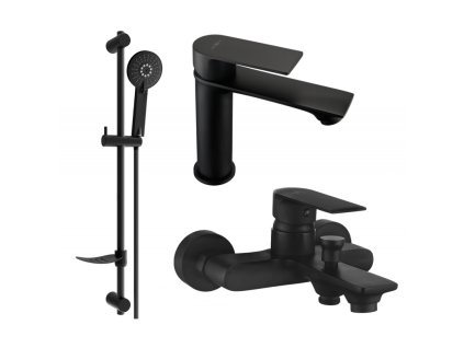 Kúpeľňová súprava Mexen Royo DF40, čierna - 72203DF40-70