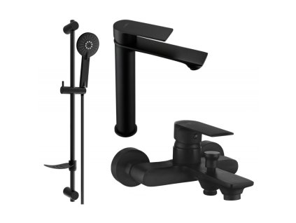 Kúpeľňová súprava Mexen Royo DF40, čierna - 72213DF40-70