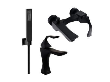 Kúpeľňová súprava Mexen Estrella R02, čierna - 72303R02-70