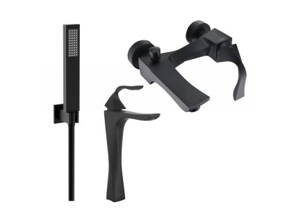 Kúpeľňová súprava Mexen Estrella R02, čierna - 72313R02-70