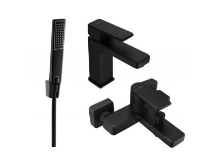 Kúpeľňová súprava Mexen Mino R72, čierna - 72403R72-70