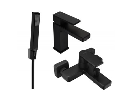 Kúpeľňová súprava Mexen Mino R77, čierna - 72403R77-70