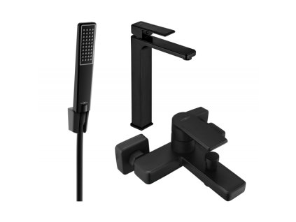 Kúpeľňová súprava Mexen Mino R72, čierna - 72413R72-70