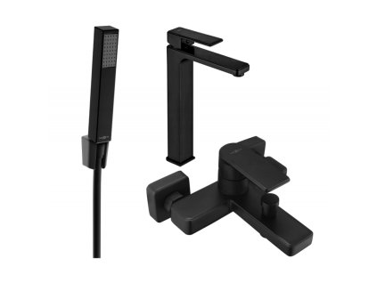 Kúpeľňová súprava Mexen Mino R77, čierna - 72413R77-70