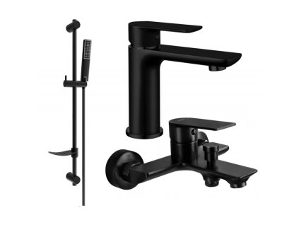 Kúpeľňová súprava Mexen Alfa DF72, čierna - 745703DF72-70