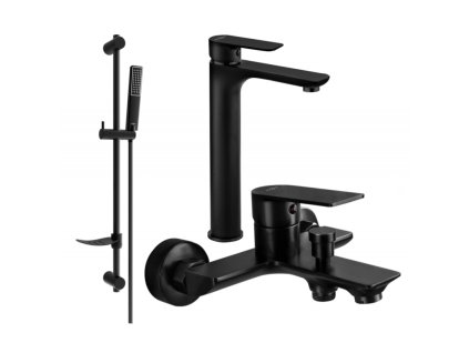 Kúpeľňová súprava Mexen Alfa DF72, čierna - 745713DF72-70