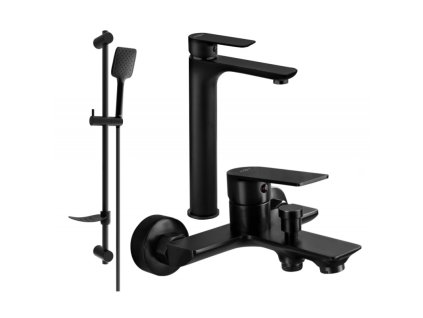 Kúpeľňová súprava Mexen Alfa DF62, čierna - 745713DF62-70