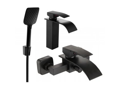 Kúpeľňová súprava Mexen Aries R62, čierna - 744803R62-70