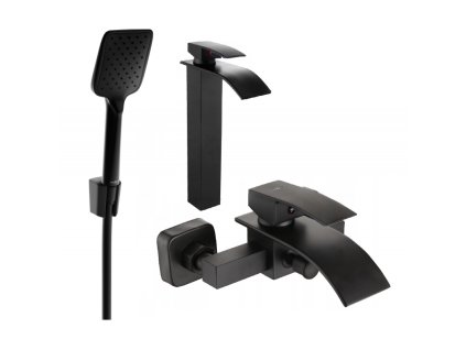 Kúpeľňová súprava Mexen Aries R62, čierna - 744813R62-70