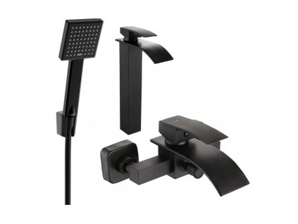 Kúpeľňová súprava Mexen Aries R45, čierna - 744813R45-70
