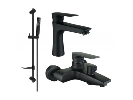 Kúpeľňová súprava Mexen Axel DF72, čierna - 73803DF72-70