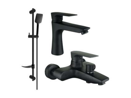 Kúpeľňová súprava Mexen Axel DF62, čierna - 73803DF62-70