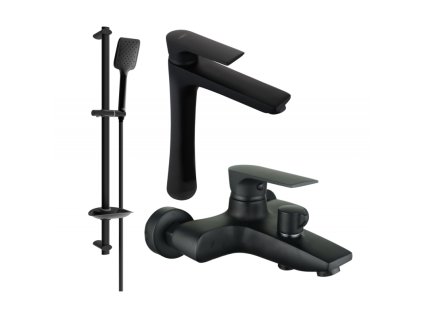 Kúpeľňová súprava Mexen Axel DF62, čierna - 73813DF62-70