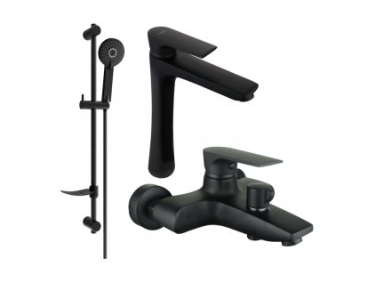 Kúpeľňová súprava Mexen Axel DF40, čierna - 73813DF40-70