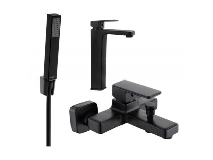 Kúpeľňová súprava Mexen Cetus R77, čierna - 744313R77-70