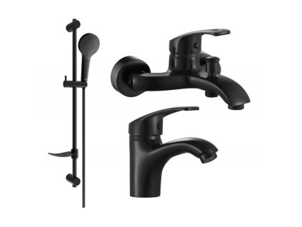 Kúpeľňová súprava Mexen Fabia DF05, čierna - 746503DF05-70