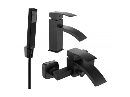 Kúpeľňová súprava Mexen Libra R77, čierna - 745103R77-70