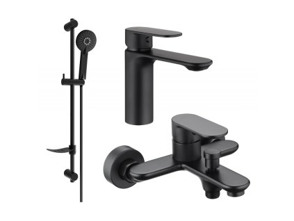 Kúpeľňová súprava Mexen Milo DF40, čierna - 71303DF40-70