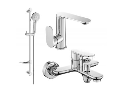 Kúpeľňová súprava Mexen Milo DF40, chróm - 713053DF40-00