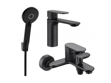 Kúpeľňová súprava Mexen Milo R40, čierna - 71303R40-70