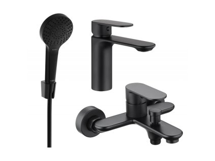 Kúpeľňová súprava Mexen Milo R05, čierna - 71303R05-70