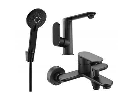 Kúpeľňová súprava Mexen Milo R40, čierna - 713053R40-70