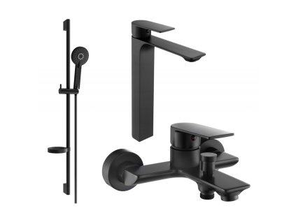 Kúpeľňová súprava Mexen Alexa DS40, čierna - 71213DS40-70