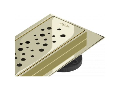Mexen Flat sprchový žľab, vzor M12, 90 cm, zlatý - 1521090-15