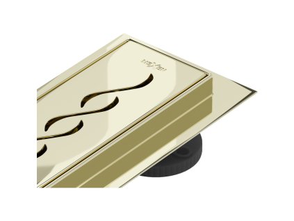 Mexen Flat sprchový žľab, vzor M18, 50 cm, zlatý - 1523050-15