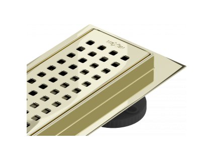 Mexen Flat sprchový žľab, vzor M08, 90 cm, zlatý - 1525090-15