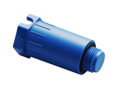 Zátka 1/2" plast, modrá - stavebná