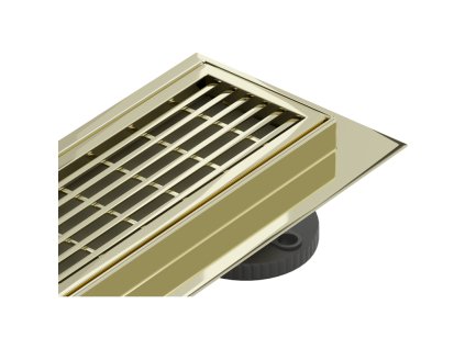 Mexen Flat sprchový žľab, vzor M33, 80 cm, zlatý - 1533080-15