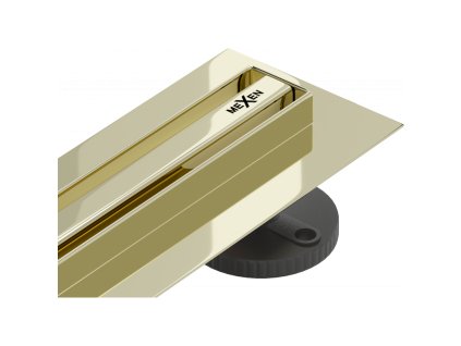 Mexen Flat 360° Slim sprchový žľab 130 cm, zlatý- 1541130