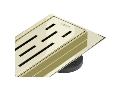 Mexen Flat 360° sprchový žľab, vzor M01, 90 cm, zlatý- 1520090-40