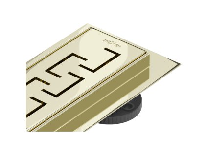 Mexen Flat 360° sprchový žľab, vzor M15, 50 cm, zlatý- 1524050-40