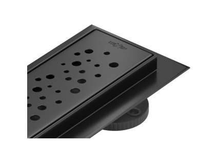 Mexen Flat 360° sprchový žľab, vzor M12, 50 cm, čierny - 1721050-40