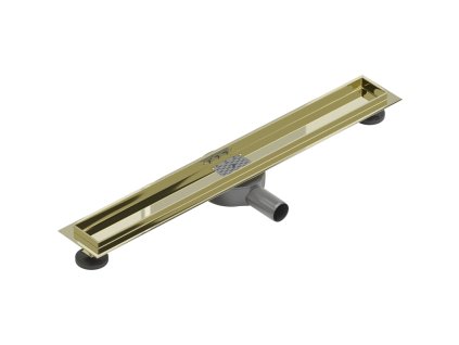 Mexen Flat 360° sprchový žľab bez krytu 60 cm, zlatý - 1540060