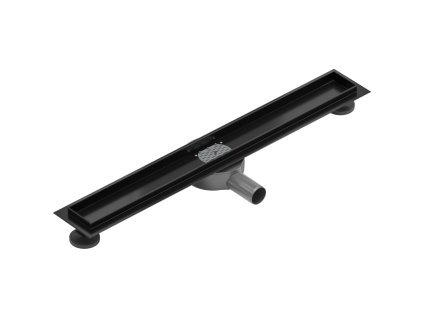 Mexen Flat 360° sprchový žľab bez krytu 70 cm, čierny - 1740070