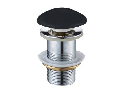 Mexen okrúhla zástrčka, čierna matná keramika - 79910-85