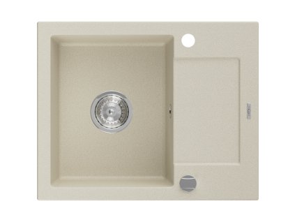 Mexen Enzo drez granitový 1-komorový s krátkym odkvapkávačom 576 x 465 mm, béžový - 6506571005-69