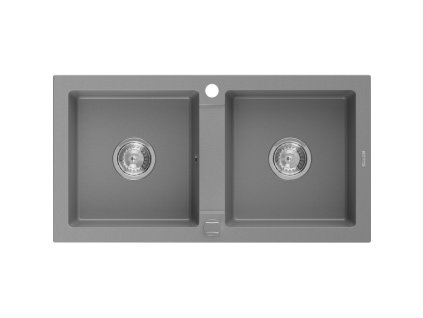Mexen Mario drez granitový 2-komorový 820 x 436 mm, šedý - 6504822000-71