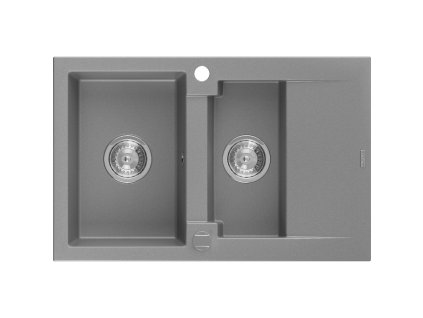 Mexen Gaspar drez granitový 1,5-komorový s krátkym odkvapkávačom 737 x 475 mm, šedý - 6507731505-71